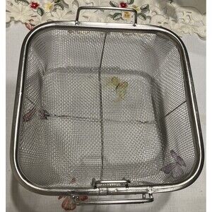 Deep Fryer Basket  7-7/8” Square 3” Deep W/Handles  “Basket Only”